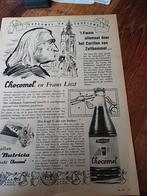 Advertentie van Nutricia Chocomel Frans Liszt 1959, Verzamelen, Merken en Reclamevoorwerpen, Ophalen of Verzenden