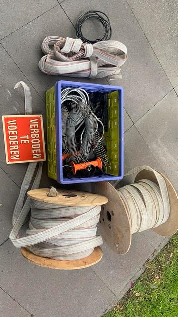 Diverse materialen voor schrikdraad beschikbaar voor biedingen