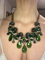 Groene Statement Ketting, Sieraden, Tassen en Uiterlijk, Kettingen, Ophalen of Verzenden, Zo goed als nieuw, Groen, Overige materialen