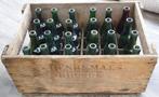 Om 1940 - 1950 Bierkrat Bierfles HENRI MAES "De Halve Maan", Verzamelen, Biermerken, Ophalen of Verzenden, Gebruikt, Flesje(s)