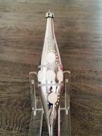 Vintage kerstballen glazen zilverkleurige pegel, Diversen, Kerst, Ophalen of Verzenden, Gebruikt