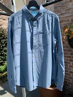 Blauwe heren blouse van Superdry. Maat M/L Slim fit model, Blauw, Zo goed als nieuw, Superdry, Halswijdte 39/40 (M)