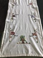 Leuk tafelkleedje met lemuren maat 40 x 170 cm., Ophalen of Verzenden, Gebruikt, Wit, Tafelkleed of Tafelzeil
