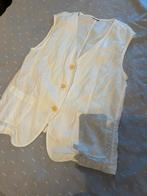 Vintage Witte Linnen Blouse Maat M, Kleding | Dames, Ophalen of Verzenden, Zo goed als nieuw, Maat 38/40 (M), Wit