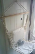 Hangstoel  kinderkamer ,zitting en touw Ibiza style, Gebruikt, Hangstoel lounge hangstoel muziek luisteren, Wit, Ophalen of Verzenden