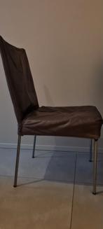 lederen stoel met metalen poten Montis Face, Ophalen, Gebruikt, Bruin, Leer