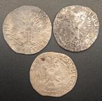 3x Arendschelling Zwolle, Postzegels en Munten, Vóór koninkrijk, Setje, Zilver, Overige waardes