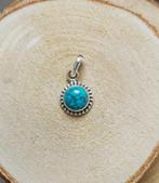 925 zilveren hanger met natuurlijke Turquoise steen, O.T., Overige voorstellingen, Blauw, Nieuw