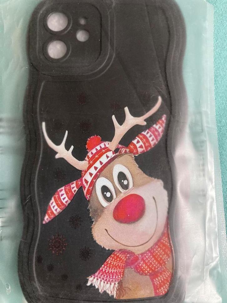 Rendier gewei kerst print telefoonhoesje iPhone 12 Nieuw, Diversen, Kerst, Nieuw, Ophalen of Verzenden