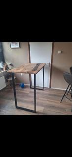 Bartafel met 4 krukken, Huis en Inrichting, Tafels | Statafels, Ophalen, Gebruikt