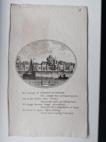 48 / St. Anthonies Polder Gravure uit 1793 Oleffen & Bakker beschikbaar voor biedingen