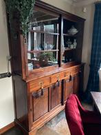 Mooie buffetkast met glazen deuren en lades, Ophalen, Gebruikt, 100 tot 150 cm, Eikenhout