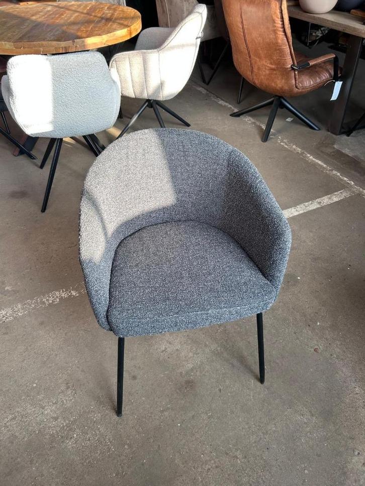 Eleonora Astrid eetkamerstoel antraciet !outlet korting!, Huis en Inrichting, Stoelen, Nieuw, Eén, Kunststof, Grijs, Ophalen