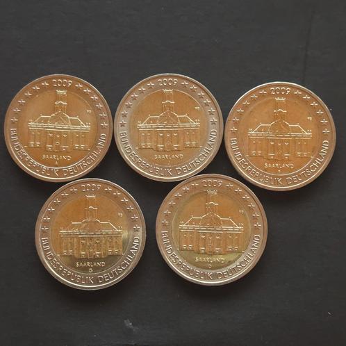 Duitsland 2009: De Ludwigskirche in Saarbrücken (5 Letters), Postzegels en Munten, Munten | Europa | Euromunten, Setje, 2 euro