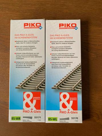 Piko A-Gleis Wissels (4) Rechts/Links - Nieuw in doos beschikbaar voor biedingen