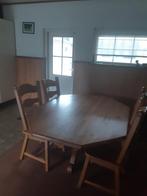 Tafel met stoelen eiken, Ophalen of Verzenden, Gebruikt, Eikenhout, 4 tot 6 stoelen