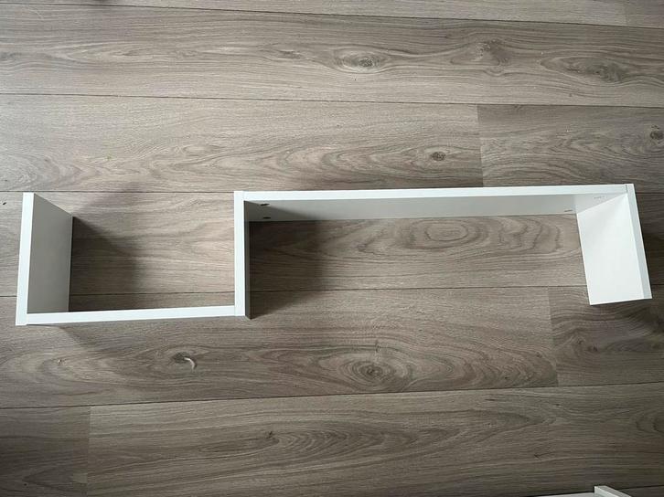 4 nieuwe witte trendy wandplanken Vidaxl, Huis en Inrichting, Woonaccessoires | Wandplanken en Boekenplanken, Nieuw, Ophalen