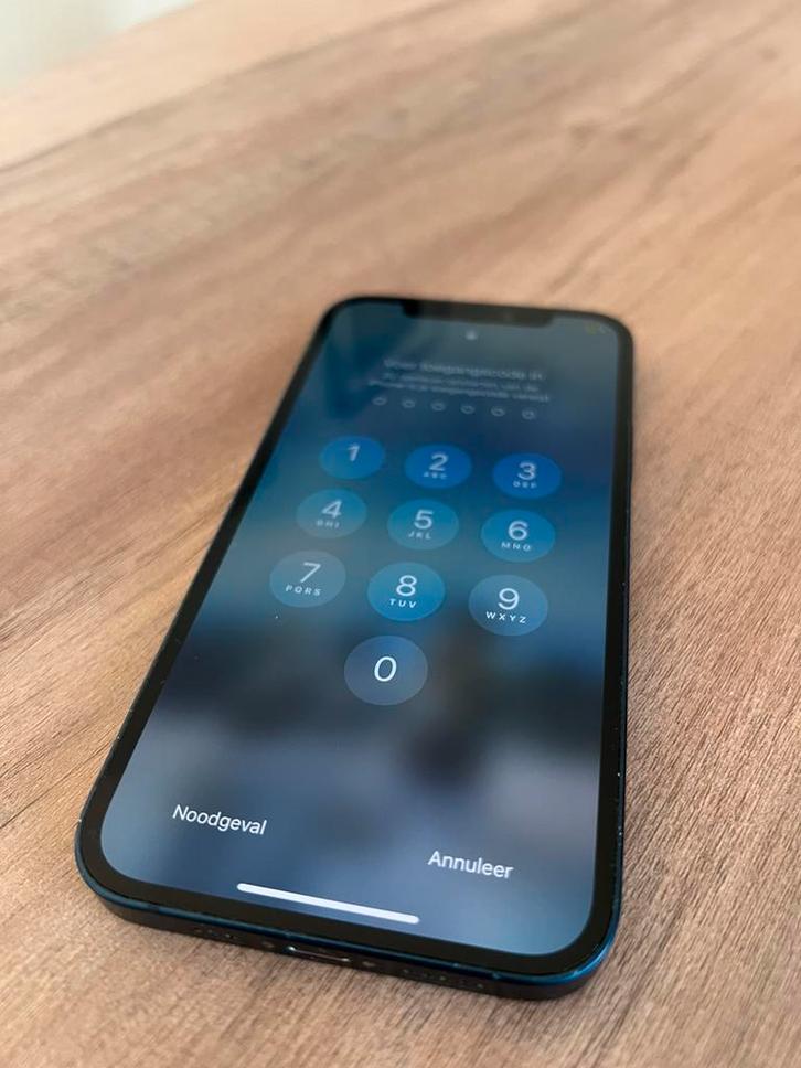 Apple Iphone 12 128 GB blauw, Telecommunicatie, Mobiele telefoons | Apple iPhone, Gebruikt, 128 GB, Zonder abonnement, Zonder simlock