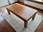 Stoere teakhouten salontafel 130 x 70 cm zo goed als nieuw, 100 tot 150 cm, Teakhout, Minder dan 50 cm, Rechthoekig