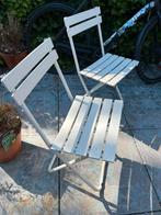 2 witte klap stoeltjes., Tuin en Terras, Ophalen, Zo goed als nieuw
