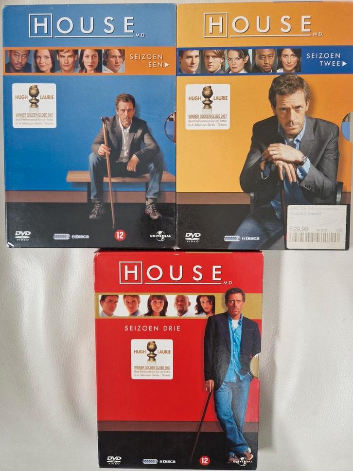 House M.D. Seizoen 1-3 DVD Boxset, Cd's en Dvd's, Dvd's | Tv en Series, Gebruikt, Drama, Boxset, Vanaf 12 jaar, Ophalen of Verzenden