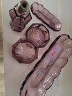 Antieke glazen setje oud rose, Antiek en Kunst, Ophalen of Verzenden