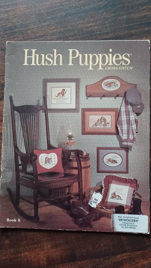 Hush puppies,  borduren in kruissteek, Hobby en Vrije tijd, Borduren en Borduurmachines, Zo goed als nieuw, Ophalen of Verzenden