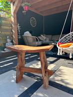 Teak houten kruk, Ophalen, Zo goed als nieuw, Hout