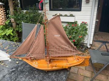 Antieke Modelbouw Boot - Handgemaakt ca. 1980 - Prachtstuk v beschikbaar voor biedingen