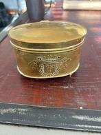 Antiek Bronzen Doosje met Wapen, Ophalen, Koper