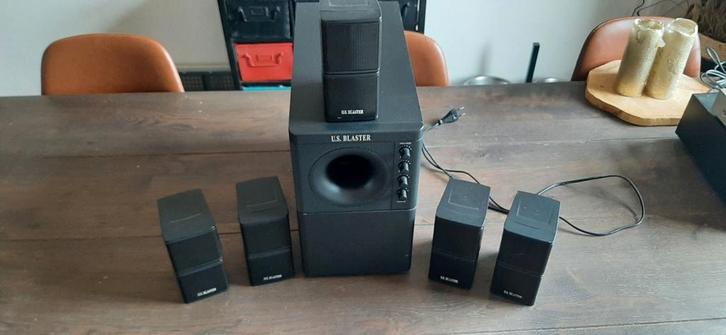 Us blaster 5.1 luidspreker systeem. Computer luidsprekers., Computers en Software, Pc speakers, Zo goed als nieuw, Audiokanaal 5.1