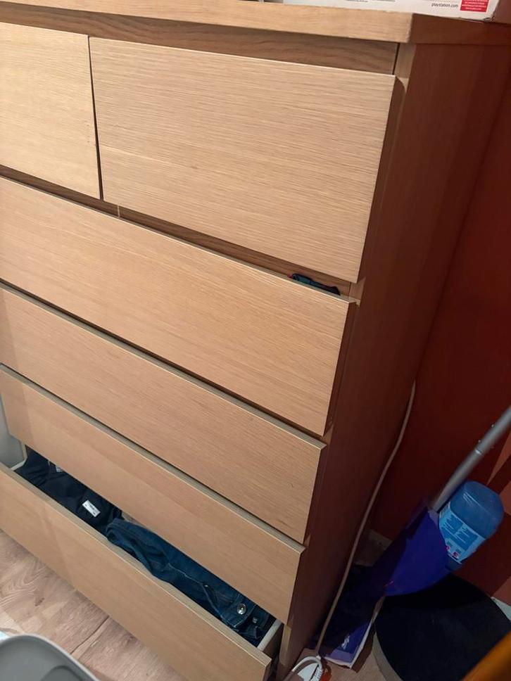 Ikea Malm ladekast met 6 lades, Huis en Inrichting, Kasten | Kledingkasten, Gebruikt, 100 tot 150 cm, 50 tot 100 cm, 25 tot 50 cm