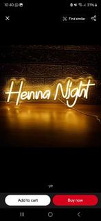 Neon Lichtbord - Henna Night, Ophalen of Verzenden, Zo goed als nieuw, Glas, Minder dan 100 cm