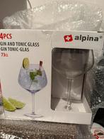 Vier nieuwe gin tonic glazen, alpina, Verzamelen, Glas en Borrelglaasjes, Ophalen of Verzenden, Nieuw, Overige typen