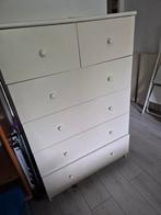 Witte Ladekast met 6 Laden, Huis en Inrichting, Kasten | Ladekasten, Ophalen, Gebruikt, 5 laden of meer, 100 tot 150 cm