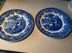 Ruth en Boaz. Twee platte borden blauw Petrus Regout, Ophalen of Verzenden