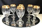 Kristal Glazen 24K Goud rand Gravures Antiek✨😍🍷💑🎁🤗👌, Ophalen of Verzenden