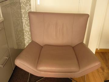 Designstoel kleur taube Leder apart