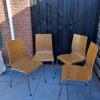4 mooie houten design stoelen eetkamerstoelen stoelen retro, Ophalen, Gebruikt, Overige kleuren, Vier