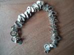 mooie echt zilveren armbandvol met cirkels en hartjes 925, Ophalen of Verzenden, Zo goed als nieuw, Zilver, Zilver