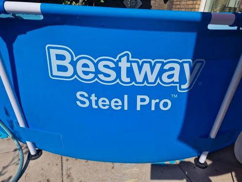 Bestway Zwembad Steel Pro  Rond, 305cm Frame opzetbad, Tuin en Terras, Zwembaden, Zo goed als nieuw, Minder dan 80 cm, 200 tot 400 cm