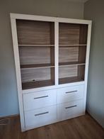 Moderne wandkast, wit grijs whitewash look met 4 lades, Huis en Inrichting, Kasten | Wandmeubels, Ophalen, Gebruikt, Minder dan 150 cm