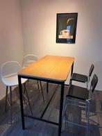 Dining table + 4 Bar Chairs, Ophalen of Verzenden, Rechthoekig, 50 tot 100 cm