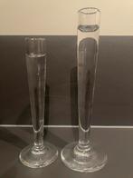 Leerdam Kristallen Kandelaren (Van der Marel?), Wit, Ophalen of Verzenden, Minder dan 50 cm, Glas