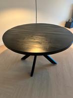 Ronde mangohouten eettafel – 130 cm – zwart – 1 jaar oud, Huis en Inrichting, Tafels | Eettafels, Ophalen of Verzenden, Zo goed als nieuw