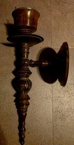 Antiek Indiaanse wandkandelaar / wandornament – massief, Antiek en Kunst, Ophalen of Verzenden, Koper of Brons