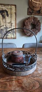 Leuke ijzeren mand, Ophalen of Verzenden, Rond, Overige materialen
