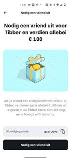 Gratis €100,- Tibber Tegoed ️ Kortingscode "qcvraevc", Tickets en Kaartjes, Kortingen en Cadeaubonnen, Drie personen of meer, Kortingsbon