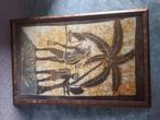Houten lijst met batik uit Sri Lanka, Ophalen of Verzenden