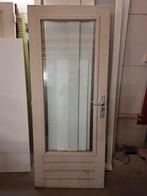 Hardhouten Buitendeur met Dubbelglas, Doe-het-zelf en Verbouw, Deuren en Horren, Ophalen, Gebruikt, Buitendeur, 200 tot 215 cm